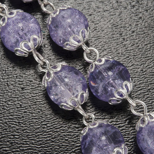 Ghirelli rosary, lilac, Our Lady and baby 9mm 5