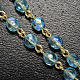 Ghirelli rosary, light blue glass, Fatima 5mm s5