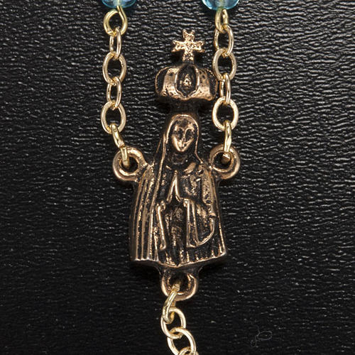 Ghirelli rosary, light blue glass, Fatima 5mm 3