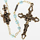 Ghirelli rosary, light blue glass, Fatima 5mm s1