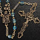 Ghirelli rosary, light blue glass, Fatima 5mm s2