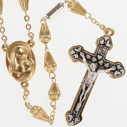 Ghirelli rosary, golden drop Guadalupe and Our Lady with baby 8m 1