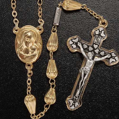 Ghirelli rosary, golden drop Guadalupe and Our Lady with baby 8m 2