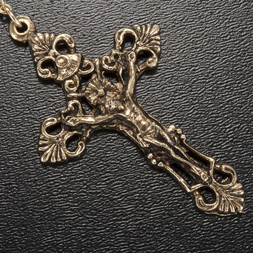Terço Ghirelli vidro turquesa Fátima e rosas 6 mm 4