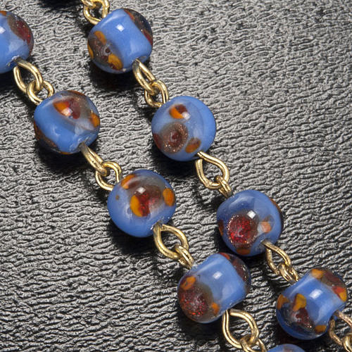 Ghirelli rosary Lourdes Grotto, bleu-orange 6mm 5