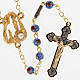 Ghirelli rosary Lourdes Grotto, bleu-orange 6mm s1