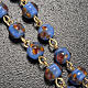 Ghirelli rosary Lourdes Grotto, bleu-orange 6mm s5