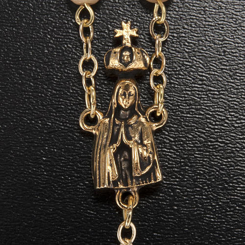 Rosario Ghirelli grani perlati Madonna di Fatima 6 mm 3