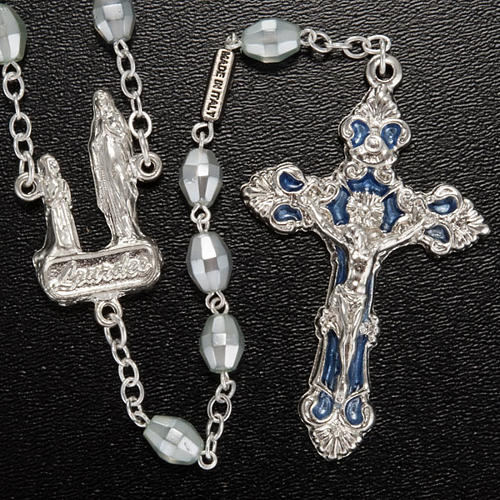 Ghirelli rosary silver, Lourdes grotto 8mm 2