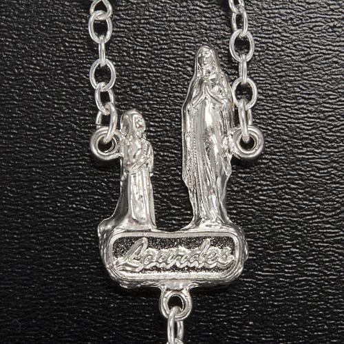 Ghirelli rosary silver, Lourdes grotto 8mm 3