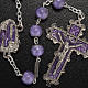 Ghirelli rosary, purple enamelled glass, Lourdes grotto 7mm s2