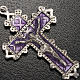 Ghirelli rosary, purple enamelled glass, Lourdes grotto 7mm s4