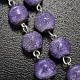 Ghirelli rosary, purple enamelled glass, Lourdes grotto 7mm s5