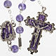 Ghirelli rosary, purple enamelled glass, Lourdes grotto 7mm s1