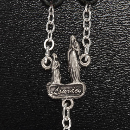 Ghirelli rosary, black heart Lourdes grotto 8mm 3