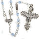 Ghirelli rosary, light blue crystal Lourdes grotto 4mm s1