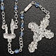 Ghirelli rosary, light blue crystal Lourdes grotto 4mm s2