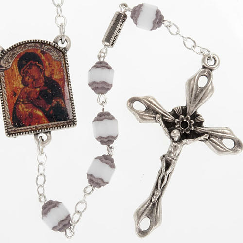 Chapelet Ghirelli grains coupés icône Notre-Dame de Vladimir 1