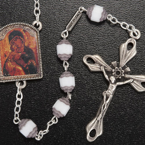 Chapelet Ghirelli grains coupés icône Notre-Dame de Vladimir 2
