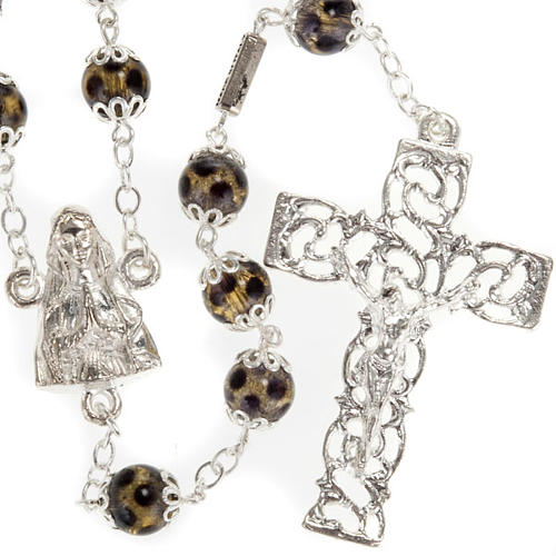 Ghirelli rosary, Our Lady of Lourdes, mottled 8mm 1