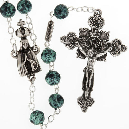 Ghirelli rosary, Our Lady of Fatima, metallic 7mm 1
