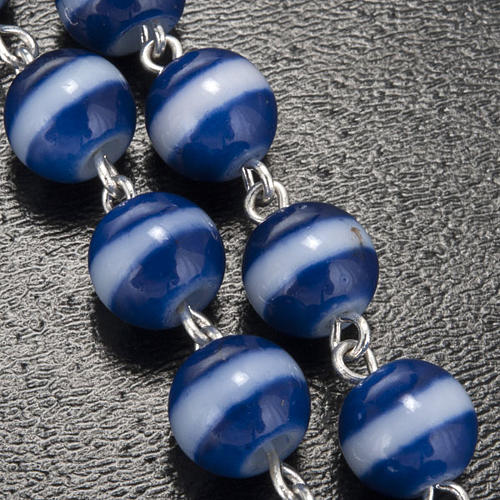 Rosenkranz Ghirelli Grotte Lourdes  weiß und blau 8 mm 5