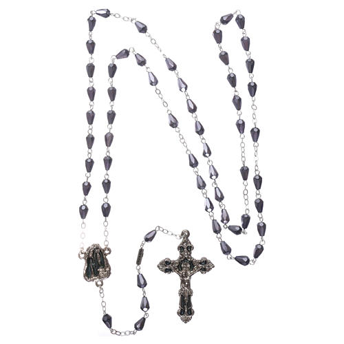 Ghirelli rosary, Lourdes, drop 8x6mm 4