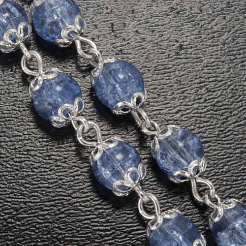 Ghirelli rosary, Fatima light blue 6mm 5
