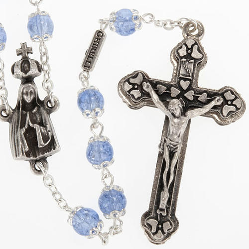 Ghirelli rosary, Fatima light blue 6mm 1