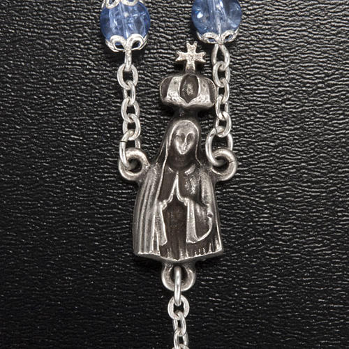 Ghirelli rosary, Fatima light blue 6mm 3