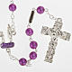 Ghirelli rosary, Lourdes, purple 6mm s1
