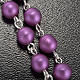 Ghirelli rosary, Lourdes, purple 6mm s5