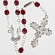 Ghirelli rosary, Lourdes, ruby 6mm s1