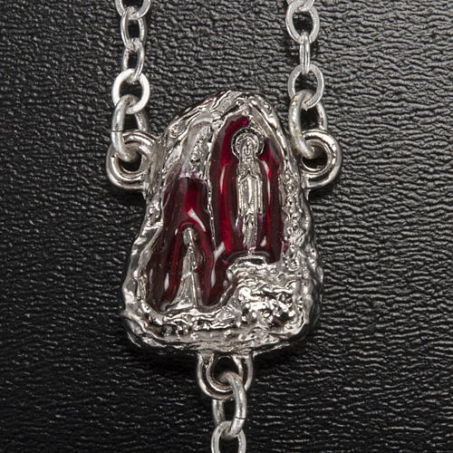 Ghirelli rosary, Lourdes, red 7mm 3