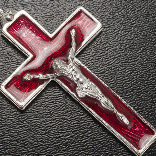 Ghirelli rosary, Lourdes, red 7mm 4