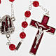 Ghirelli rosary, Lourdes, red 7mm s1