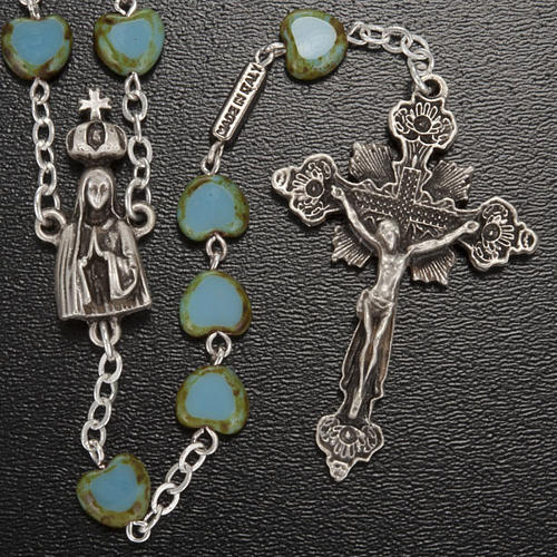 Ghirelli rosary, Fatima, heart 6x6mm 2