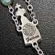 Ghirelli rosary, Fatima, heart 6x6mm s6