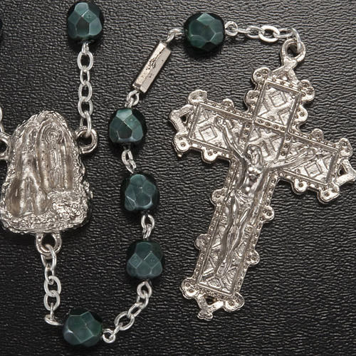 Ghirelli rosary, Lourdes, metallic 7mm 2