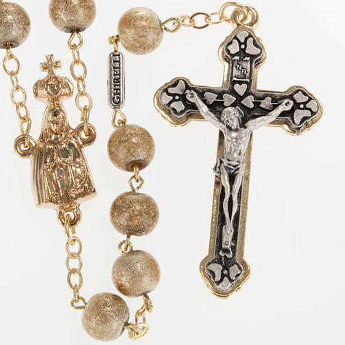 Ghirelli rosary, Fatima, golden 7mm 1