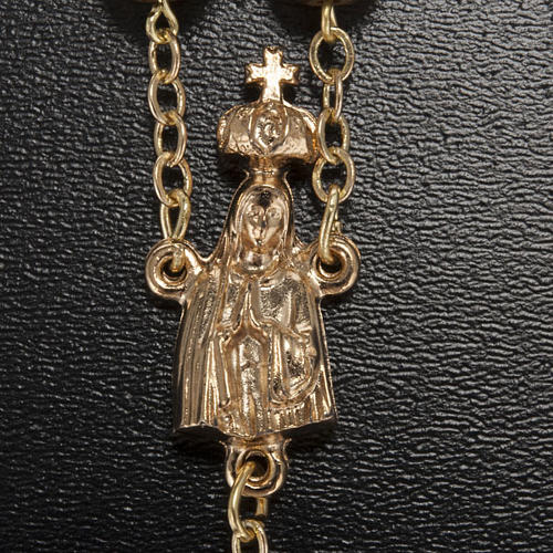 Ghirelli rosary, Fatima, golden 7mm 3
