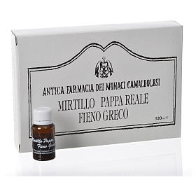 Soins naturels: Complément alimentaire ampoules myrtille gelée royale foin grec Camaldoli