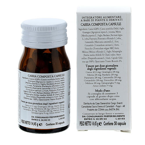 Cassia Composta supplement capsules 50 pcs Camaldoli 5