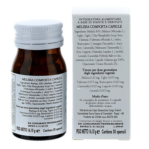 Melissa Composta supplement capsules 50 pcs Camaldoli 5