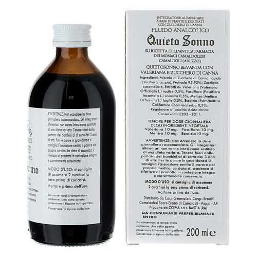 Schlaf Sirup "Quieto Sonno", 200 ml, alkoholfrei, Camaldoli 3