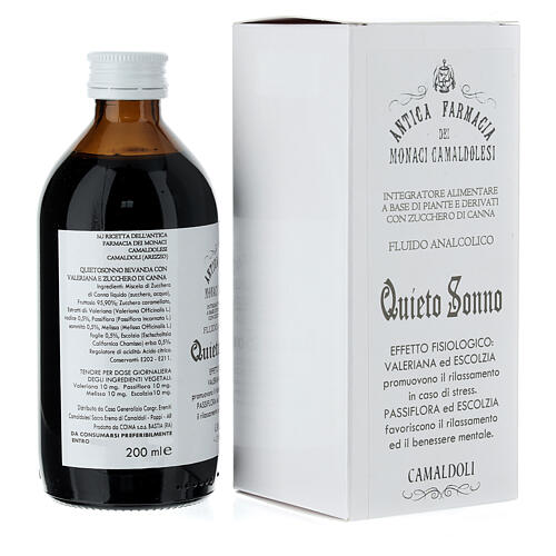 Quieto Sonno supplement for sleep, 200 ml, Camaldoli alcohol-free syrup 4