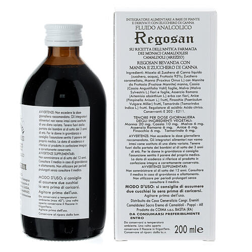 Supplement for bowel regularity, Camaldoli Regosan 200 ml 3