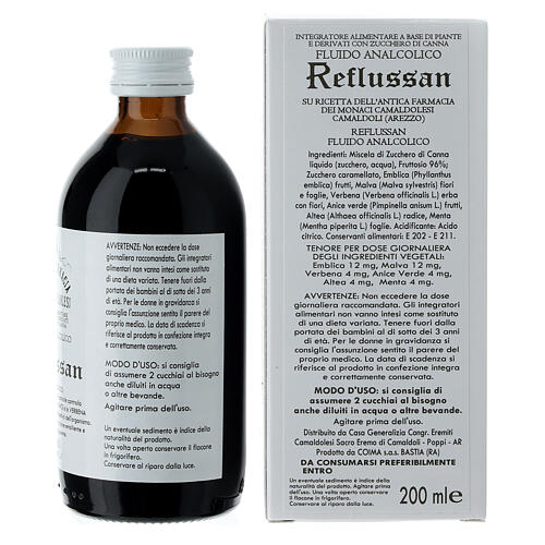 Reflussan, alkoholfreies flüssiges Nahrungsergänzungsmittel, 200ml, Camaldoli 3