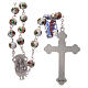Round white cloisonné rosary 7 mm s2
