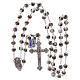 Round white cloisonné rosary 7 mm s4